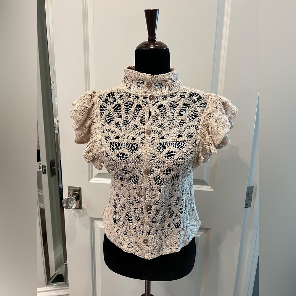 Crochet beige top